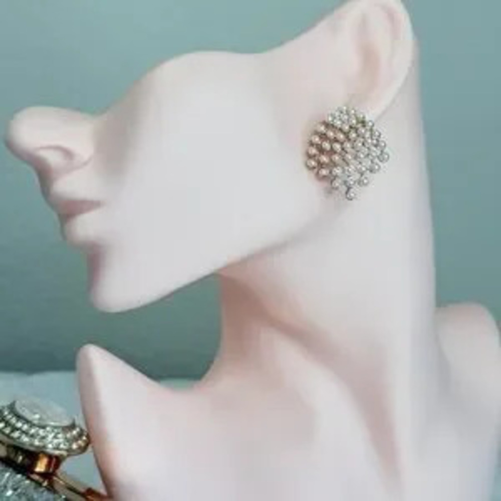 Elegant Pearl Cluster Earrings